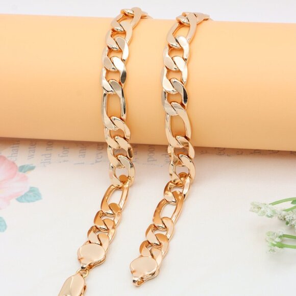 Bold Rose Gold Chain Necklace in High-Polish Finish, XPNL0345 - Picture 9 of 11